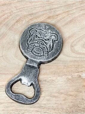 Bulldog antique silver heavy Metal Dog Bottle Opener
